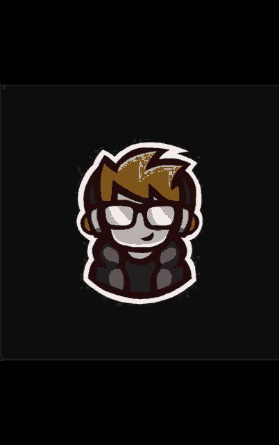 a cartoon character wearing headphones and glasses