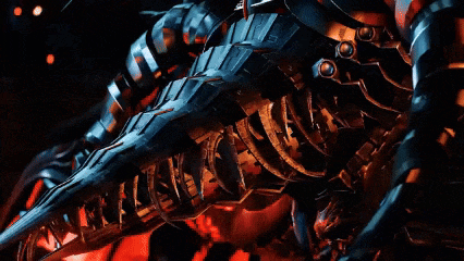 a close up of a robot 's arms and chest