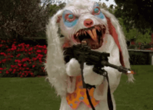 Easter Bunny Gun GIF - Easter Bunny Gun Shooting GIFs