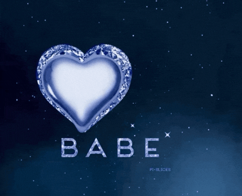 a picture of a heart and the word babe