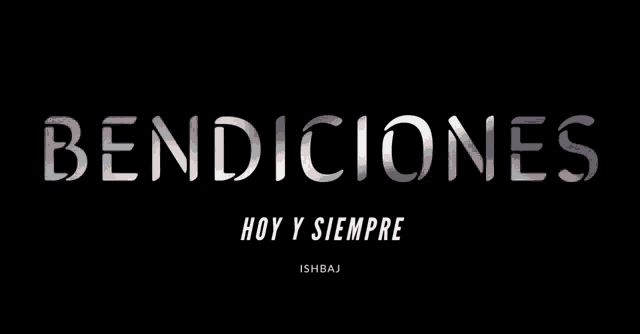 the word bendiciones is written in purple on a brown background