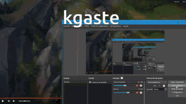 a screen shot of a video game with the words kgaste written on it