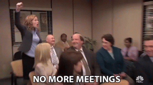 No More Meetings Pam Beesly GIF