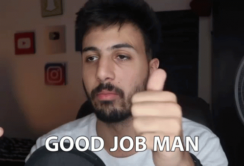 Good Job Man ممتاز GIF