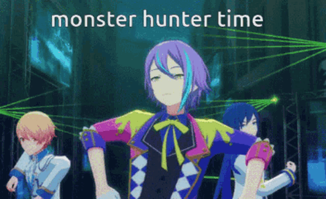 Monster Hunter Project Sekai GIF - Monster Hunter Project Sekai Rui Kamishiro GIFs