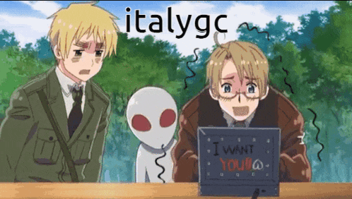italygc is written on the bottom of a cartoon