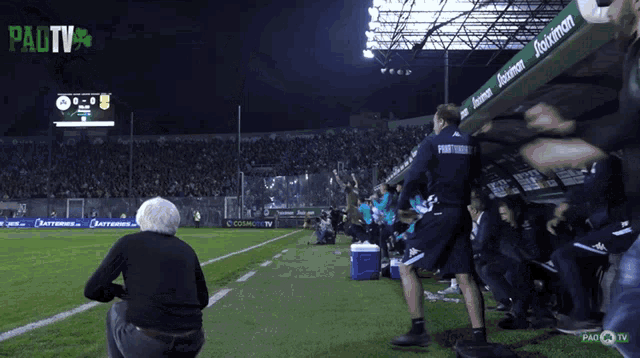 a soccer game is being broadcast on padtv