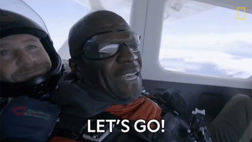 Lets Go Terry Crews Skydives Over Iceland GIF - Lets Go Terry Crews Skydives Over Iceland Running Wild With Bear Grylls GIFs