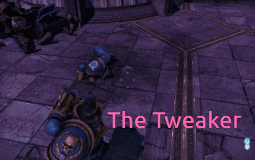 the tweaker is written on a purple background