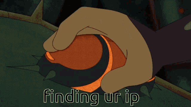 a cartoon drawing of a hand with the words " finding urip " written below it