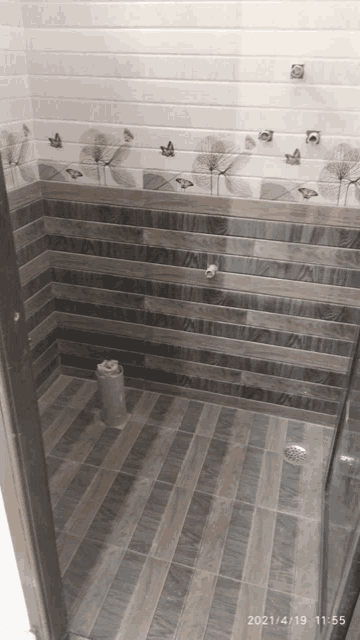 a picture of a bathroom was taken on april 19 at 11:55