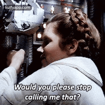 a woman is talking on a telephone and saying `` would you please stop calling me that '' .