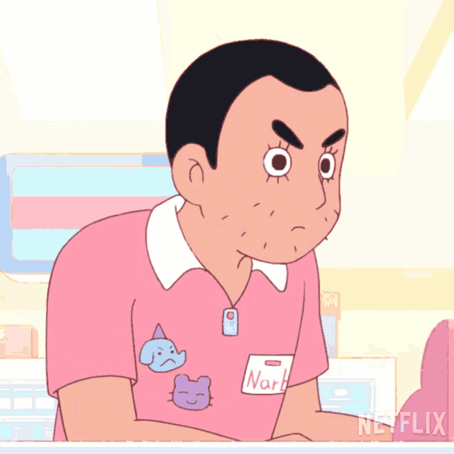a cartoon character with a netflix logo on the bottom