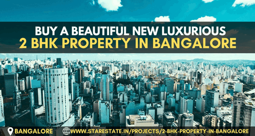 an advertisement for 2 bhk property in bangalore