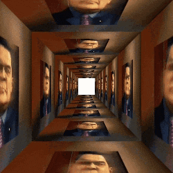 a long hallway with a light at the end of it