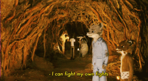 Fantastic Mr Fox Fights GIF - Fantastic Mr Fox Fights I Cant Fight My Own Fights GIFs