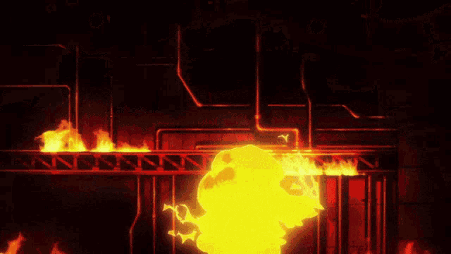 a large explosion with the letter n visible