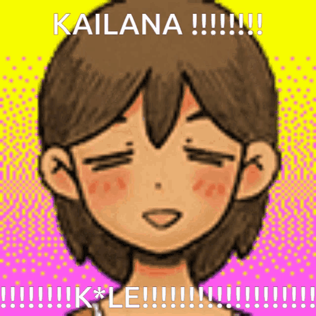 a picture of a girl with the words kailana written above her