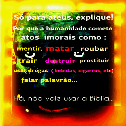 a poster that says so para ateus explique