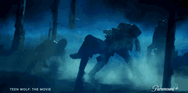 a poster for teen wolf the movie shows a group of people fighting