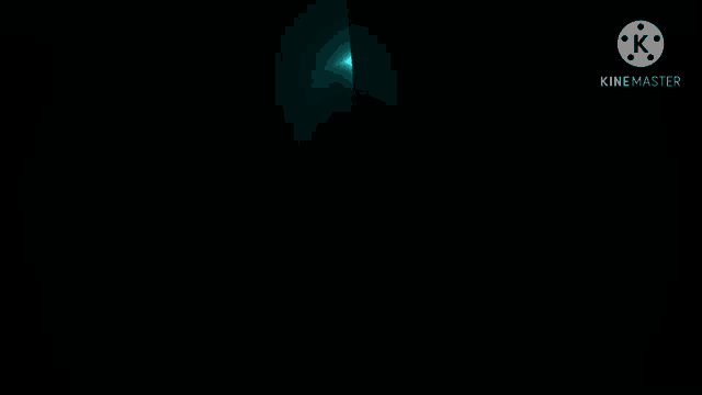 a neon silhouette of a person with a hood is glowing in the dark .