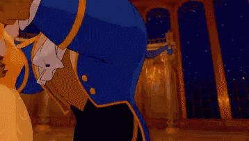 a cartoon of a man in a tuxedo dancing with a woman