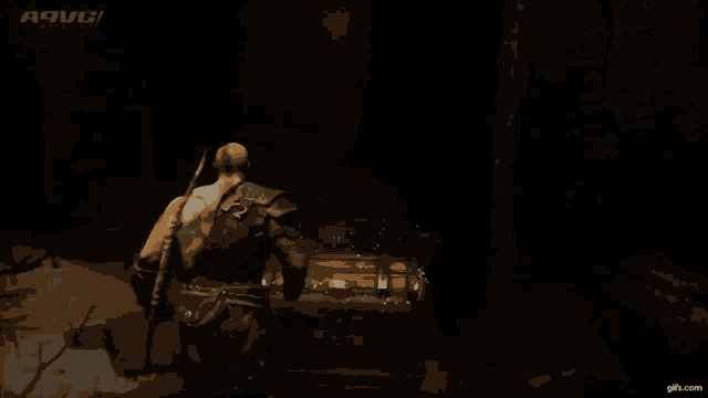 a video game is being played with the aqvg logo on the bottom right