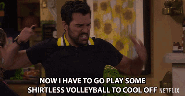Now I Have To Go Play Some Shirtless Volleyball To Cool Off Juan Pablo Di Pace GIF