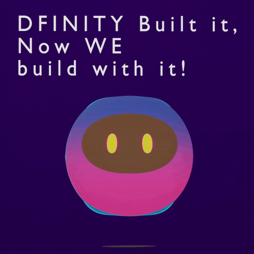 a poster that says dfinity built it now we build it