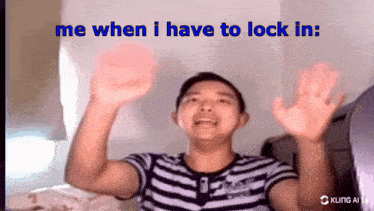 a man with his arms outstretched and the words me when i have to lock in