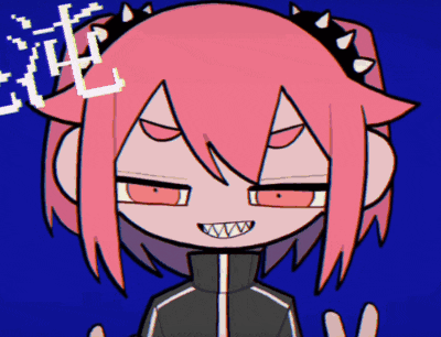 a drawing of a girl with spikes on her head