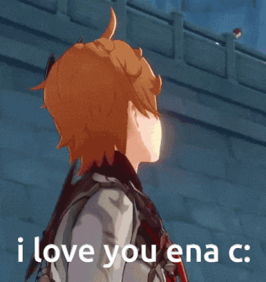 a character from a video game says i love you ena c.
