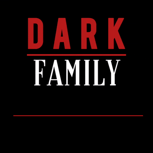 a sign that says dark family welcome in red