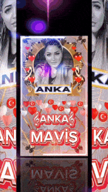 a poster with a picture of a woman and the name anka