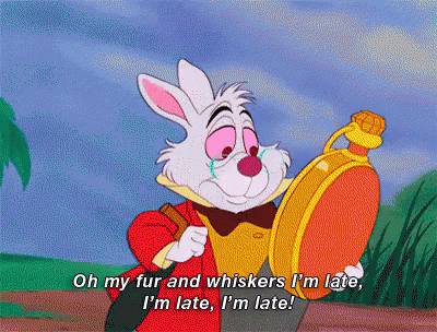 Alice In Wonderland Im Late GIF - Alice In Wonderland Im Late Rabbit GIFs