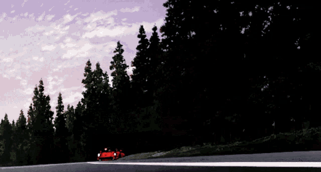 a red car with the word porsche on it