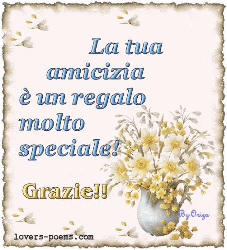 la tua amicizia è un regalo molto speciale