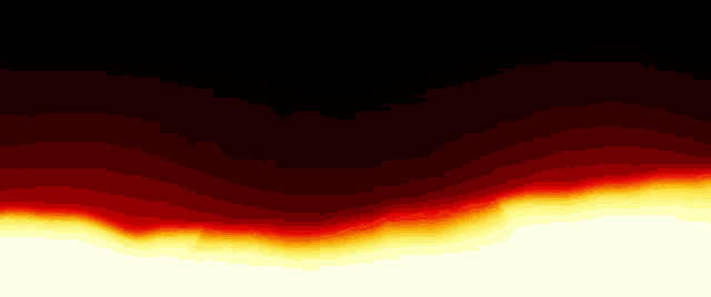 a close up of a red and yellow flame on a black background .