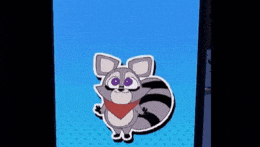a picture of a raccoon with the words epic dance written above it