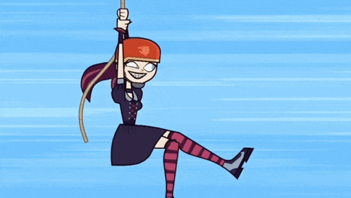 a cartoon character sitting on a mattress with a green hat on