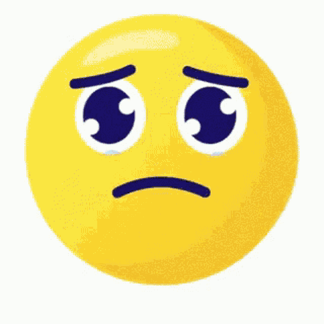 a yellow smiley face with a crying tear coming out of its eye .