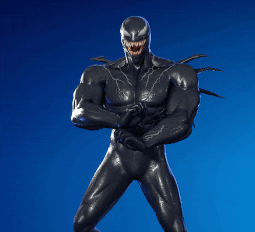 a statue of a naked venom with a blue background