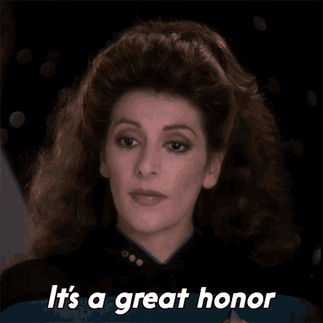 a woman says it 's a great honor