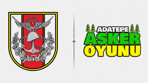 a logo for adatepe asker oyunu shows a military emblem