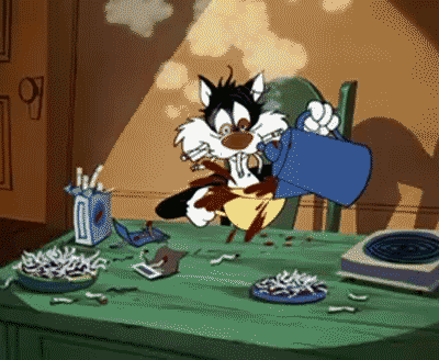 Me In The Morning.. GIF - Cat Coffee Cigarettes GIFs