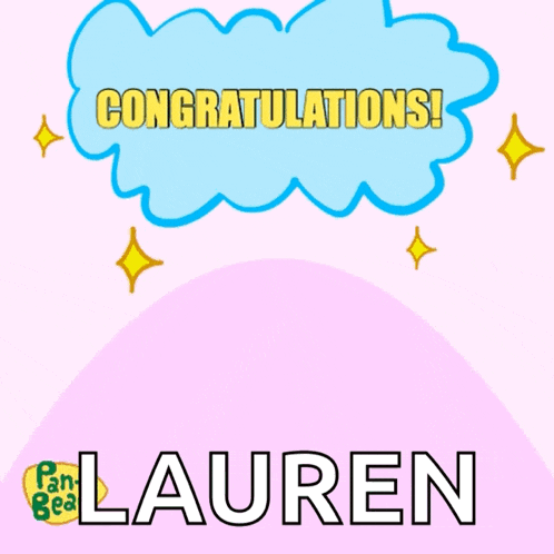 a cartoon of a bear with the name lauren on it