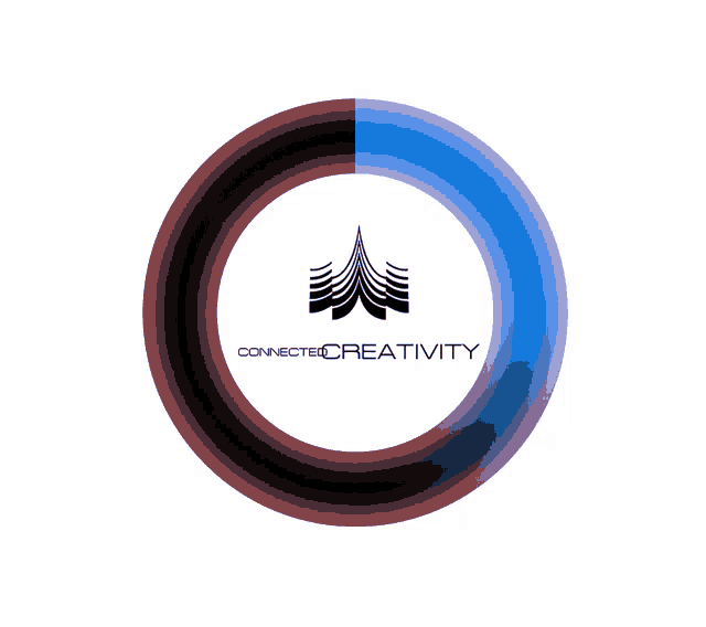 a logo for connected creativity with a circle in the center