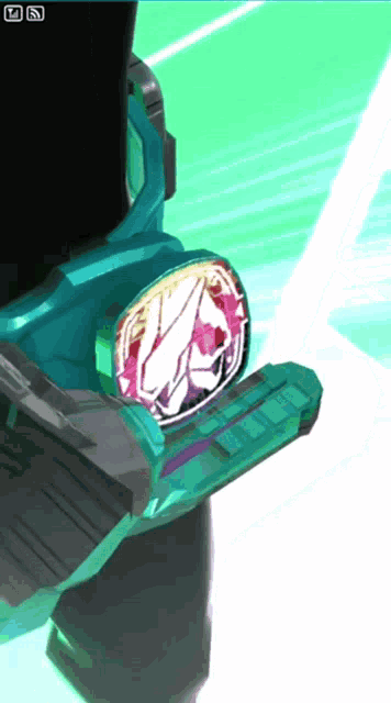 a close up of a video game item with a shield on it