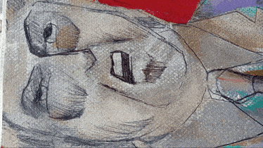 a close up of a drawing of a person laying down with the number 20 on it
