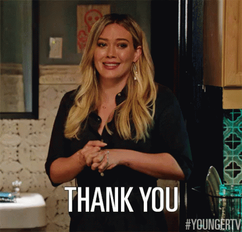 Thank You GIF - Kelsey Peters Hilary Duff Younger GIFs
